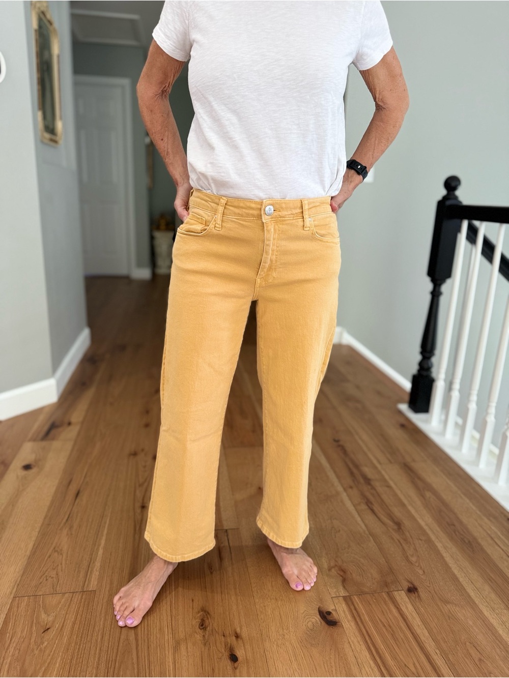 Kut from the Kloth Mustard Wide Leg Jeans. CHARLOTTE